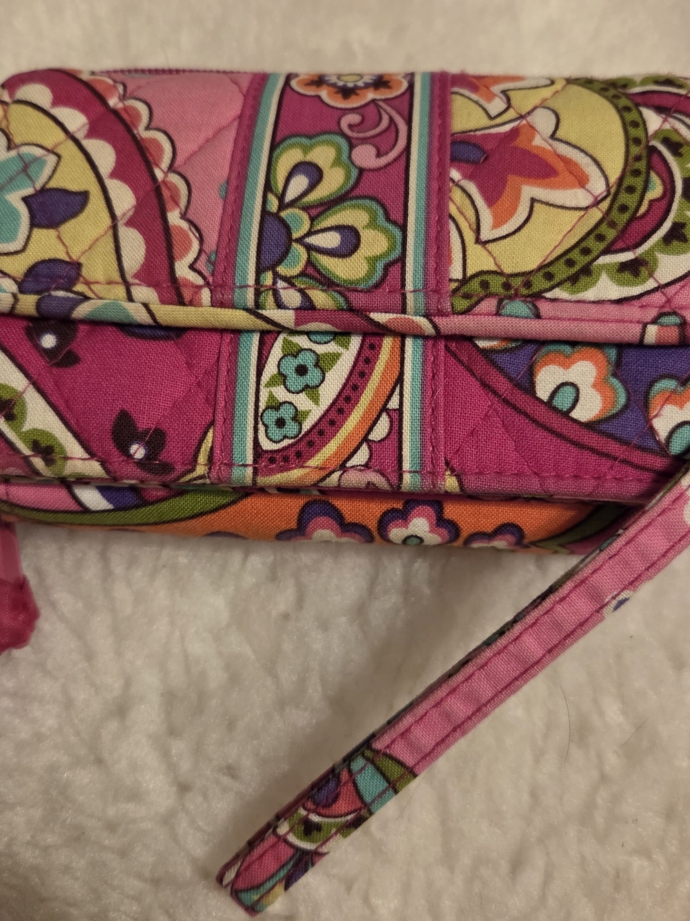 Vera Bradley Pink Paisley Wristlet